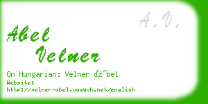 abel velner business card